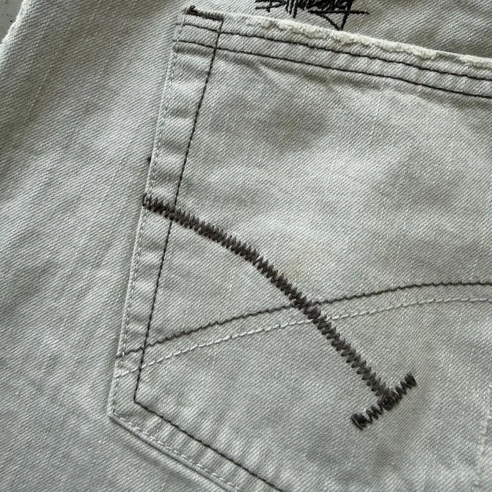 Vintage Y2K Billabong Straight Leg Repaired Sleaze Grunge Retro Jeans Size 38x32